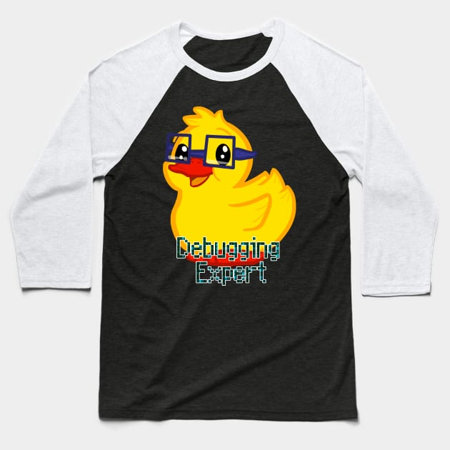 Rubber Ducky Debugging Baseball T-Shirt by SyskyDoodles